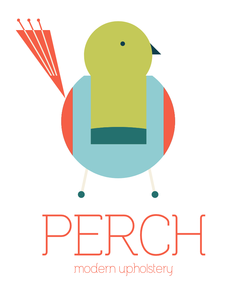 Perch Modern Upholstery branding TMRC portfolio
